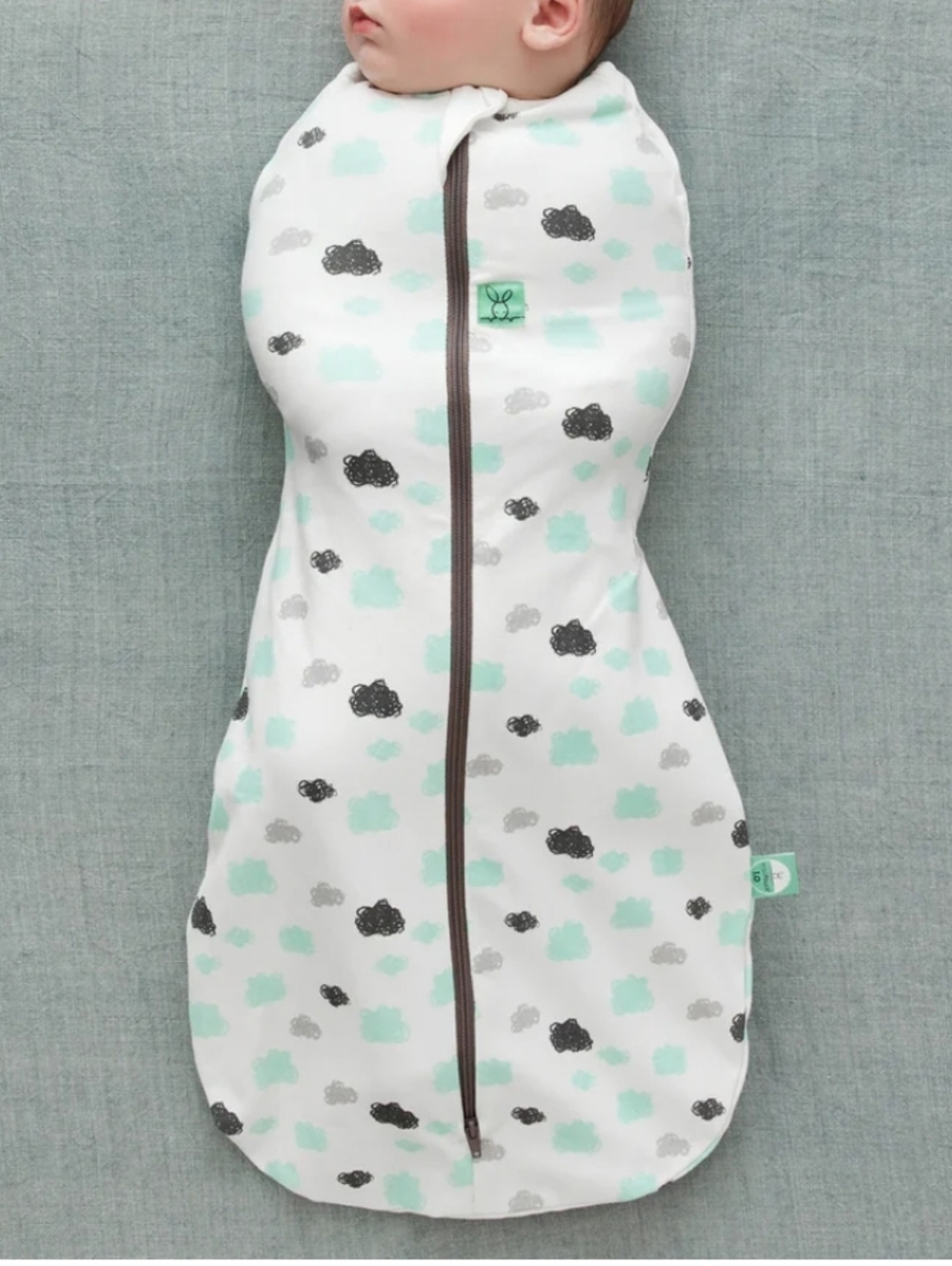 Ergopouch Austrailia Cocoon Swaddle Sack 1.0 Tog Clouds 2-6 Months 000-00